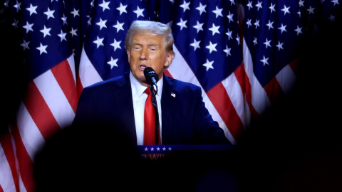 Donald Trump se dirige a sus seguidores en Florida durante la noche electoral, el 6 de noviembre. Donald Trump se dirige a sus seguidores en Florida durante la noche electoral, el 6 de noviembre.