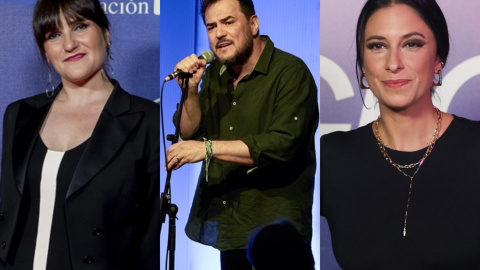 De izquierda a derecha, Rozalén, Ismael Serrano y María Peláe, en imágenes de archivo. De izquierda a derecha, Rozalén, Ismael Serrano y María Peláe, en imágenes de archivo.