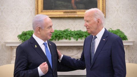 25 de julio de 2024. Joe Biden y Netanyahu en una reunión en la Casa Blanca, el 25 de julio de 2024. 25 de julio de 2024. Joe Biden y Netanyahu en una reunión en la Casa Blanca, el 25 de julio de 2024.