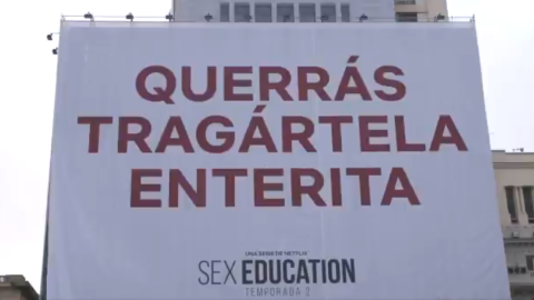 Publicidad de Netflix para promocionar la serie 'Sex Education'.