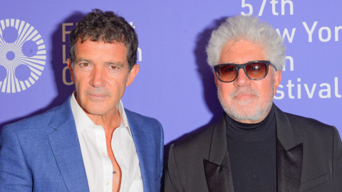 Antonio Banderas y Pedro Almodóvar en el Festival de Nueva York. / Europa Press