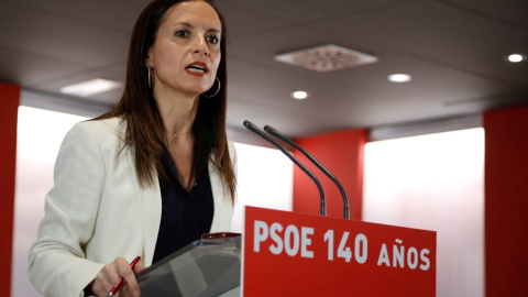 Beatriz Corredor, presidenta de la Fundación Pablo Iglesias, en Ferraz. / EFE