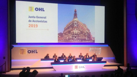 Imagen de la última junta de accionistas de la constructora OHL. E.P.