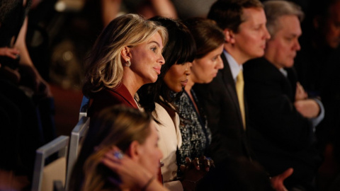 Fotografía de septiembre de 2015 de Corinna Larsen, entonces Corinna Sayn-Wittgenstein, en un acto organizado por la Clinton Global Initiative, en Nueva York. AFP
