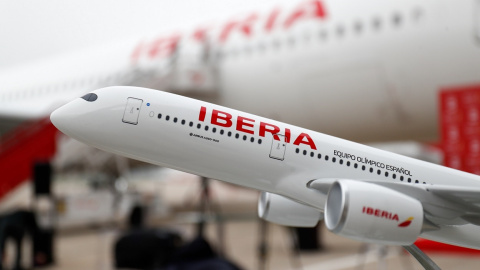 Maqueta de uno de los aviones de la flota de Iberia. E.P.