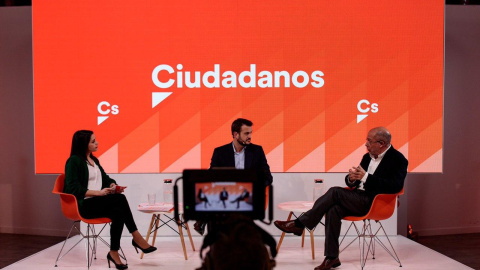 Debate entre los candidatos a presidir Ciudadanos, Inés Arrimadas y Francisco Igea. Fuente. Cs