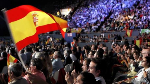 Un momento del acto de Vox en el Palacio de Vistalegre el pasado fin de semana | EFE