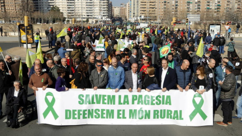 Manifestació de pagesos a Lleida en defensa del món rural.
