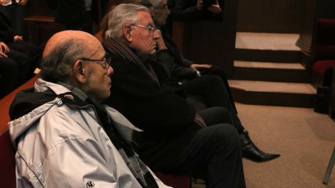 Fèlix Millet (en primer pla), Jordi i Gemma Montull i Daniel Osàcar durant la vista oral sobre les mesures cautelars pel cas 'Palau', el 5 de febrer de 2018. Pol Solà /ACN