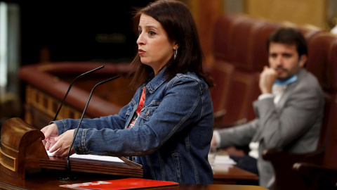 20/05/2020.- La portavoz del PSOE, Adriana Lastra, interviene en el del pleno del Congreso. EFE/Ballesteros