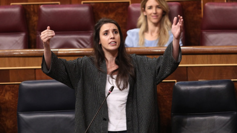 10/06/2020 - La ministra de Igualdad, Irene Montero, durante el pleno celebrado en el Congreso de los Diputados posterior a la sesión de Control donde el Ejecutivo. / EUROPA PRESS - E. PARRA