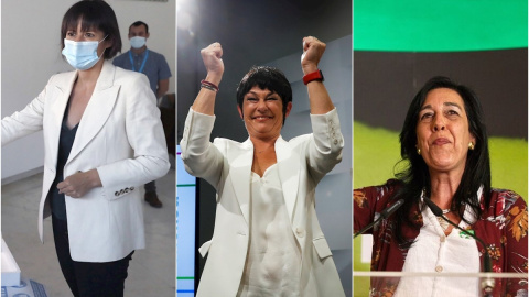 Ana Pontón (BNG), Maddalen Iriarte (EH Bildu) y Amaia Martínez (Vox).