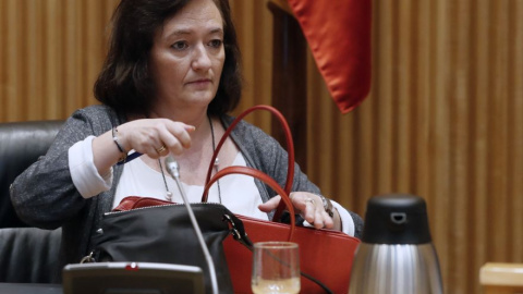 La presidenta de la Autoridad Independiente de Responsabilidad Fiscal (AIReF), Cristina Herrero, durante su comparecencia en la Comisión para la Reconstrucción Social y Económica, el pasado mes de junio en el Congreso. EFE/ Ballesteros/Arch