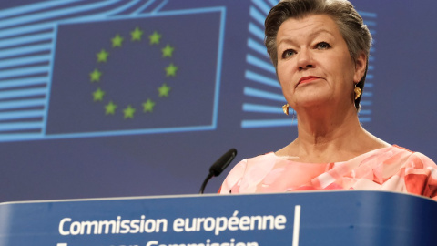 La comisaria europea de Interior, Ylva Johansson. EFE/EPA/OLIVIER HOSLET /Archivo