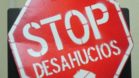 Imagen de archivo de una pancarta de 'Stop Desahucios'. EP