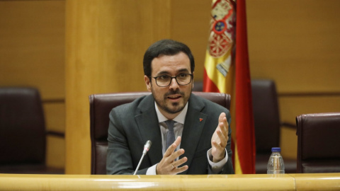 El ministro de Consumo, Alberto Garzón, durante una comparecencia en el Senado en Comisión de Sanidad y Consumo, en Madrid. Jesús Hellín / Europa Press / Archivo