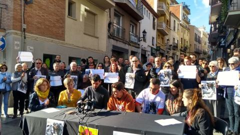 Roda de premsa del grup de suport Absolució Guillem, un dels detinguts durant les protestes a la Via Laietana el passat 18 d'octubre. @GAbsolucio