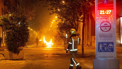 Protestas contra las medidas aplicadas contra el covid-19 en Logroño.