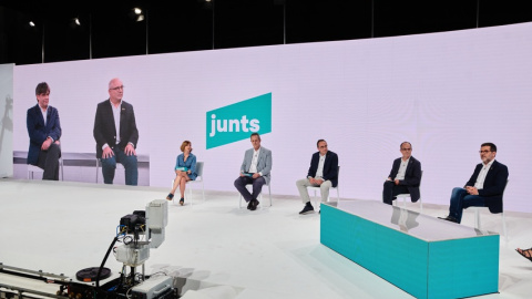 L'acte inicial del procés de constitució del nou Junts per Catalunya amb alguns dels seus dirigents. ACN