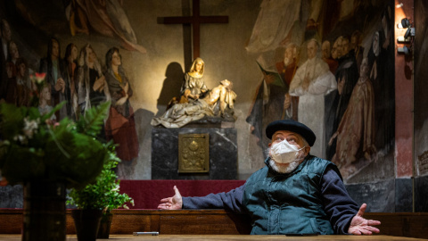 El rector de la parròquia de Santa Anna, Peio Sánchez.