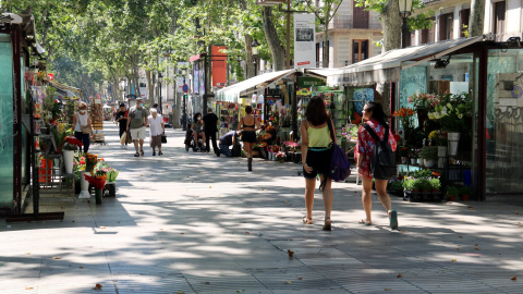 Una imatge de la Rambla de Barcelona.