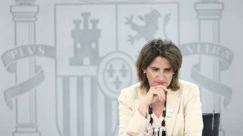 La vicepresidenta para la Transición Ecológica y el Reto Demográfico, Teresa Ribera, durante una rueda de prensa posterior al primer Consejo de Ministros.