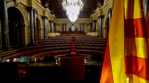 Aspecto del hemiciclo del Parlament de Catalunya.