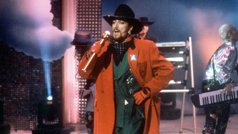 Tino Casal durante una actuación en TVE.