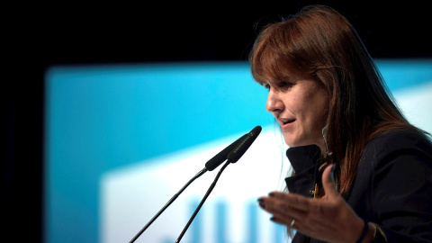 La candidata a la presidencia de la Generalitat por JxCat, Laura Borràs, una de las firmantes del documento.