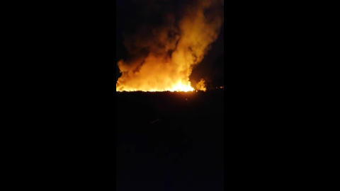 Imagen del incendio en Don Domingo. - Youtube