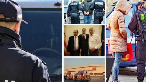 Imagen de la detención devPiero Pini, promotor del matadero de Litera Meat.