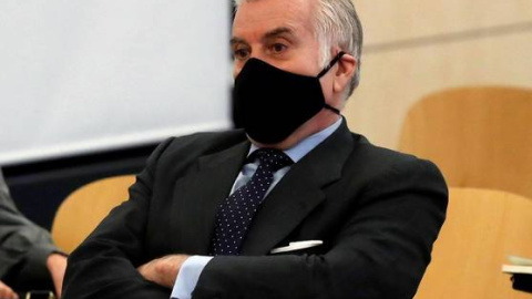 El extesorero del PP Luis Bárcenas durante el juicio por la presunta caja 'b' del PP.