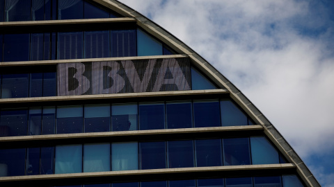 Imagen de la sede central del BBVA en Madrid.