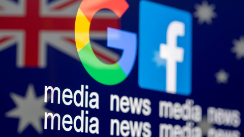 Los logos de Google y Facebook