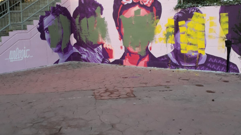 Réplica del mural feministra de Ciudad Lineal en Getafe