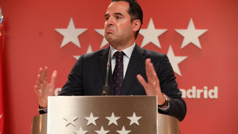 El vicepresidente, consejero de Deportes, Transparencia y portavoz de la Comunidad de Madrid, Ignacio Aguado, en una imagen de archivo