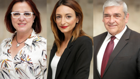 Isabel Franco, Valle Miguélez y Francisco Álvarez.