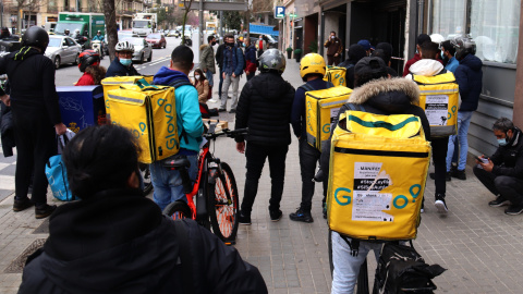Manifestació de riders a Barcelona el passat 12 de març.