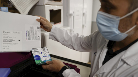 Vacunas de Pfizer en el hospital de Galdakao, en Bizcaia.