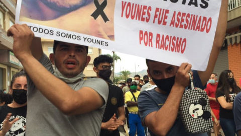 Un momento de la protesta contra los crímenes racistas.