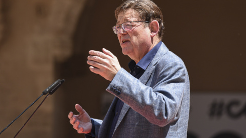 El president de la Generalitat valenciana, Ximo Puig, durante la celebración del acto Tres años de gobierno progresista, en València. - EUROPA PRESS