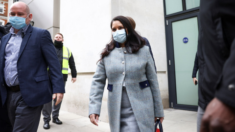 Imagen de archivo de la ministra de Interior británica, Priti Patel, en Londres. - REUTERS
