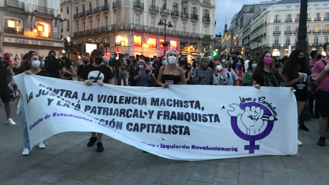 ´Concentración en la Puerta del Sol de Madrid contra la violencia machista.