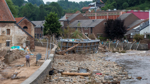 Destrozos en Limburgo (Bélgica) tras las inundaciones.