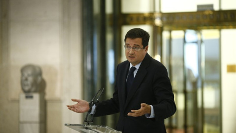 El portavoz del PSOE en el Senado, Óscar López, este miércoles./ EP