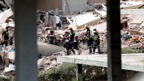 El edificio de tres plantas que se ha derrumbado en una urbanización de Peñíscola (Castellón).