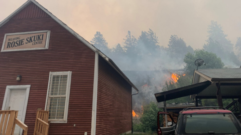 Incendio en Lytton, el pueblo del noroeste de Canadá que registró temperaturas de 49,6ºC el 29 de junio de 2021.