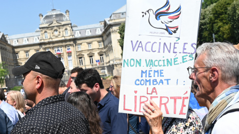 Manifestación covid Francia