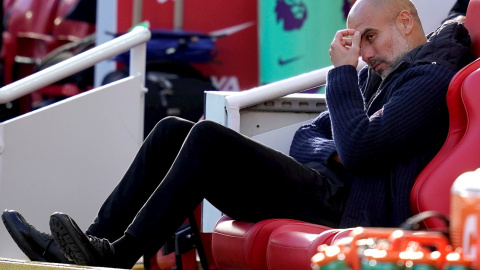 Pep Guardiola durante un partido de fútbol el pasado 3 de octubre.
