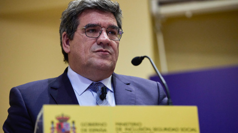 El ministro de Inclusión, Seguridad Social y Migraciones, José Luis Escrivá, presenta las líneas generales de los Presupuestos Generales del Estado para 2022 correspondientes a su cartera, a 14 de octubre de 2021.